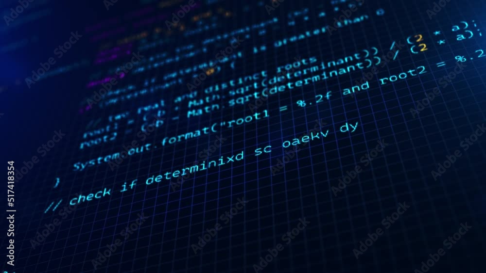 Developer working on program code. Hack or protection data. Website ...