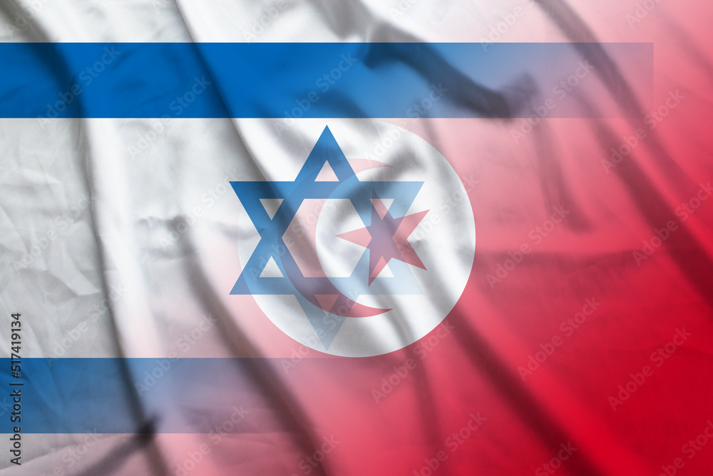 Israel and Tunisia political flag transborder relations TUN ISR Israel and Tunisia political flag transborder relations TUN ISR