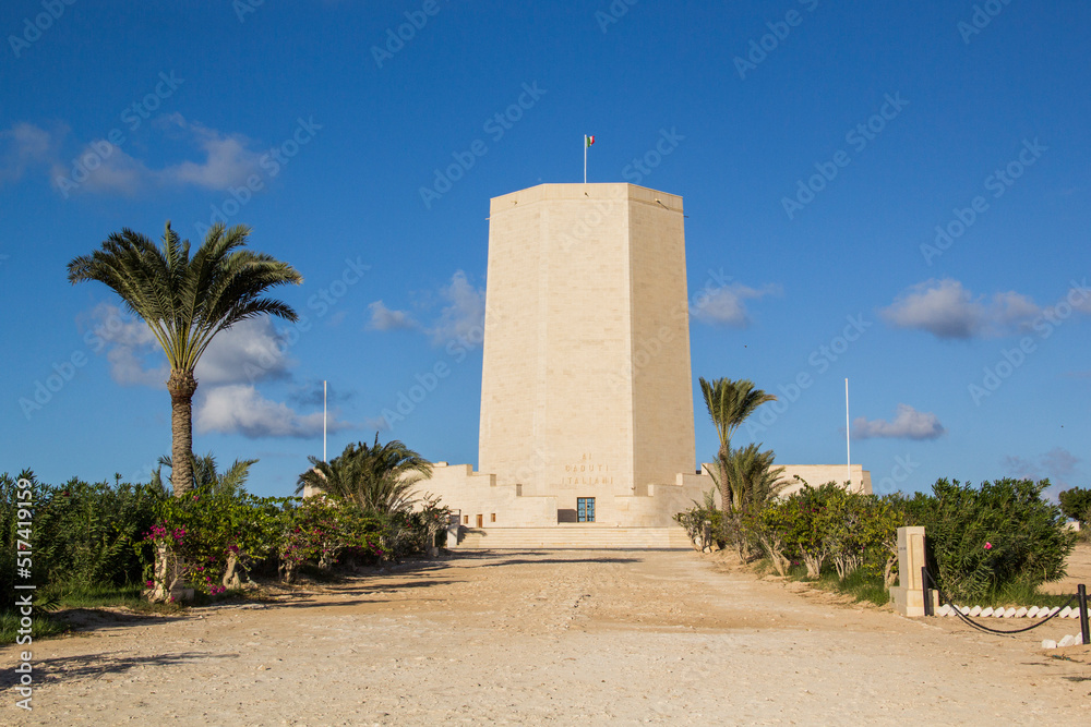 EL ALAMEIN - JANUARY 27: - Beautiful view of the British War Memorial in El Alamein, Egypt