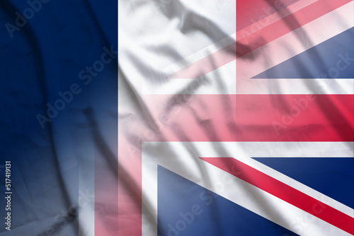 France and England government flag transborder contract GBR FRA