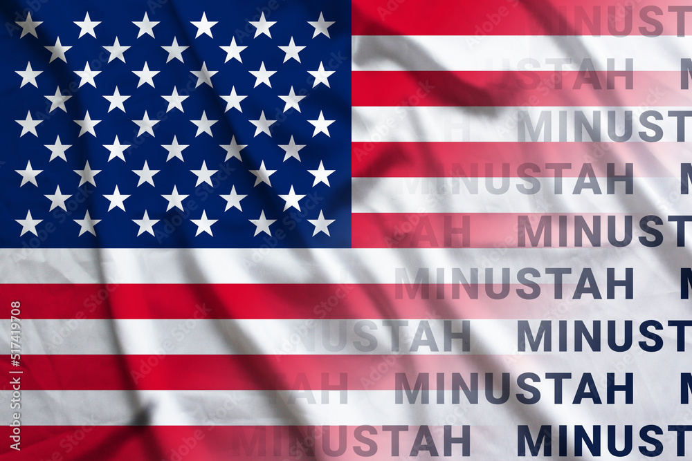 USA flag MINUSTAH banner union USA flag MINUSTAH banner union