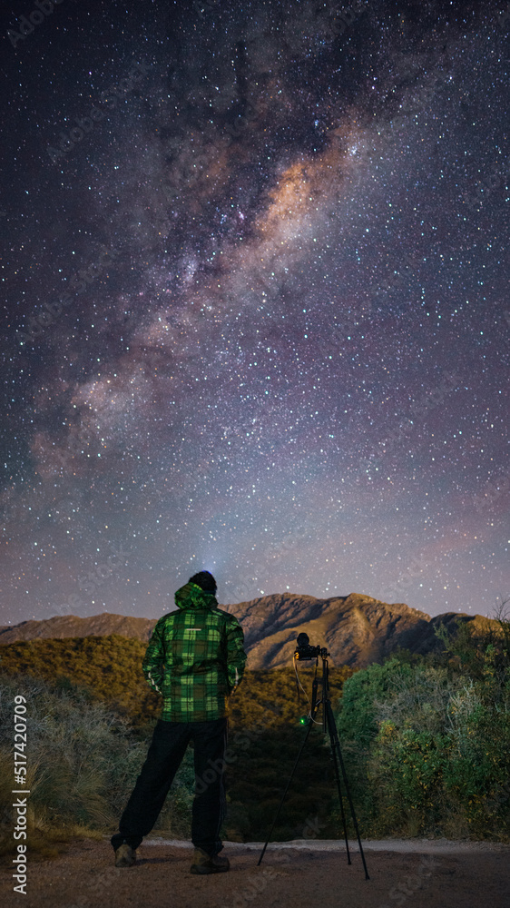 Person and milkyway