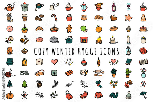Cozy Winter Hygge Icons
