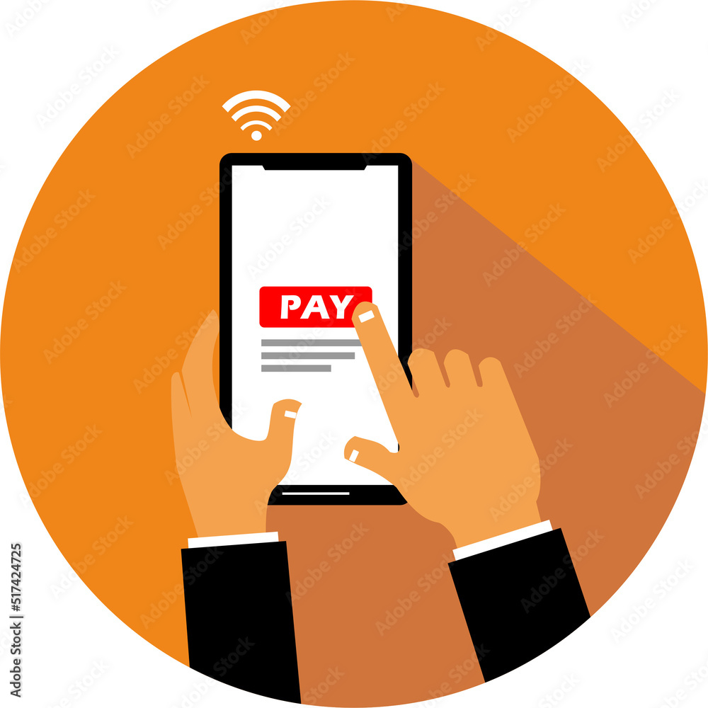 hand squeezing smartphone in circle hand squeezing smartphone in circle