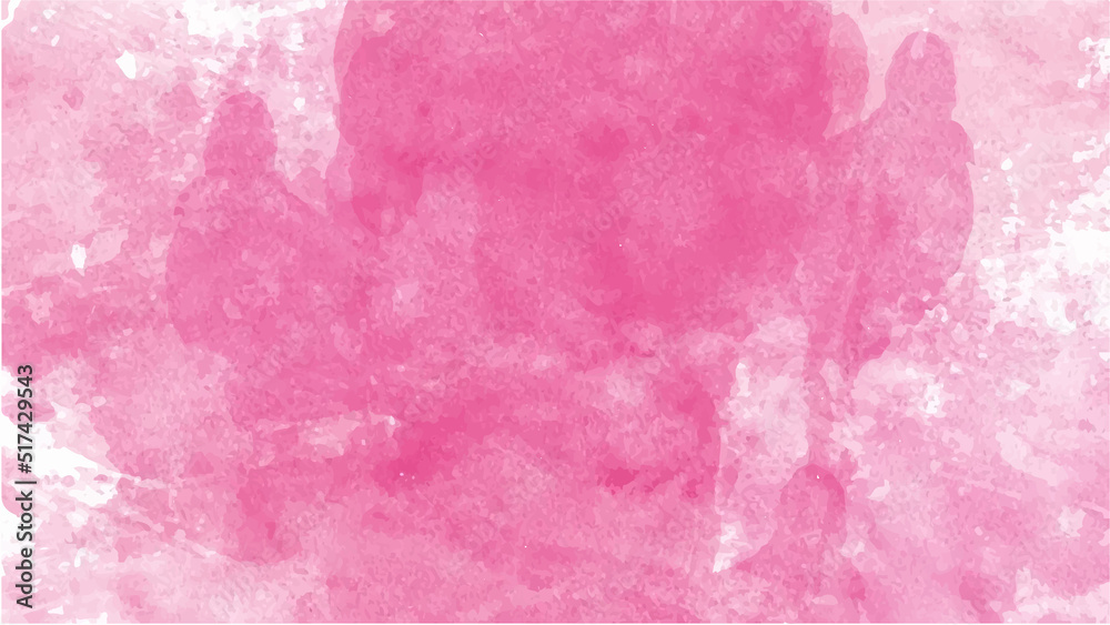Fototapeta premium Pink watercolor background for your design, watercolor background concept, vector.