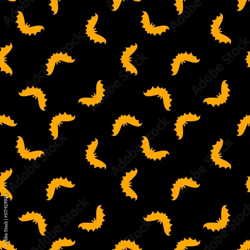 Halloween seamless neon bat silhouette pattern for wrapping paper and clothes print and fabrics and accessories and kids