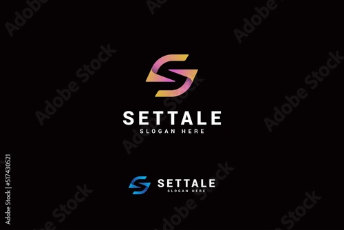 Letter S creative 3d awesome business logo 