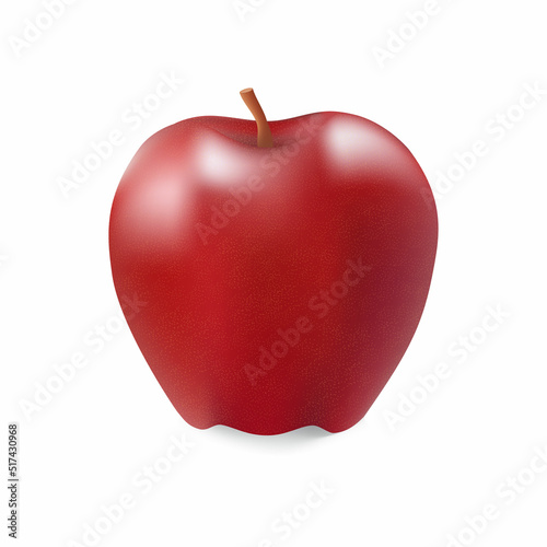 red apple isolated on white vector