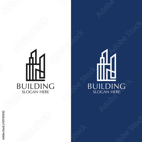 Modern building logo design icon template