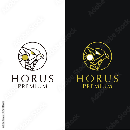 Horus logo design icon template
