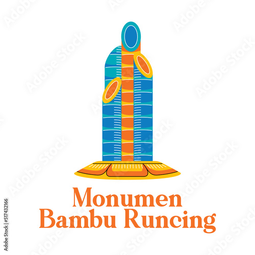 Monumen Bambu Runcing Vector Illustration photo