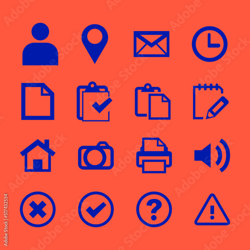 set of icons for web and applications