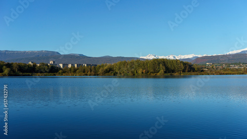 Natural landscape overlooking the lake. Sukhumi  Abkhazia