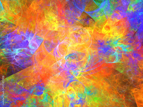 Wallpaper Mural Imagen de arte conceptual digital compuesta de manchas difuminadas solapadas en colores cálidos mostrando un conjunto de lo que parecen ser llamaradas circulares de una estrella incandescente. Torontodigital.ca