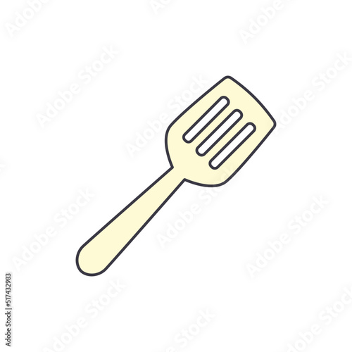 kitchen spatula icon in color, isolated on white background 