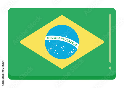 Brazil Flag Brazilian friendly cute icon flag