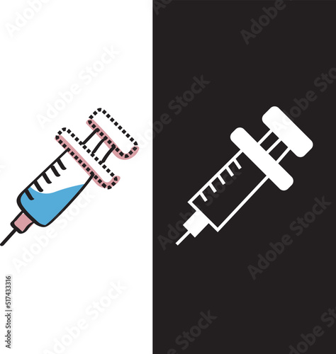 icon health syringe injection vaccine