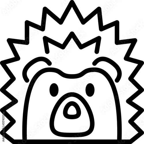 hedgehog outline icon