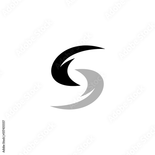 Fototapeta Naklejka Na Ścianę i Meble -  S Spiral Logo Simple