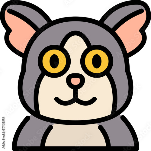 bush baby color outline icon photo