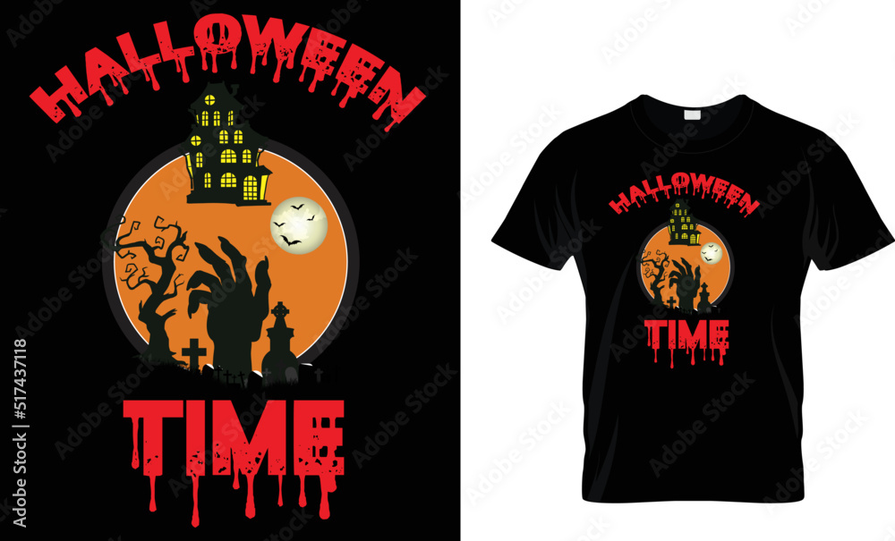 Halloween Time T-shirt design Template 