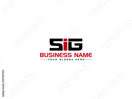 Minimalist SIG Logo Letter Design, Colorful SI s i g Logo Icon Vector Image With Creative Three Letter For All Kind Of Use