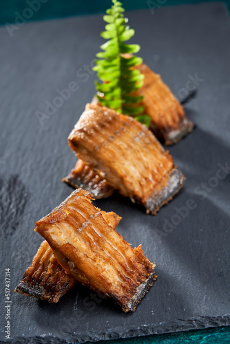 Photography Asian food fried octopus
