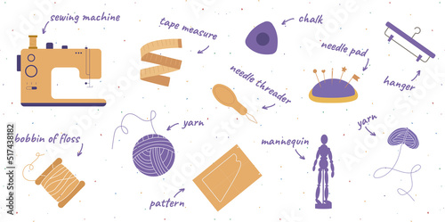 Vector hand drawn flat colorful illustration