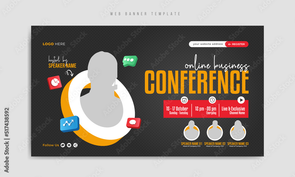 Digital marketing and corporate business online webinar or conference