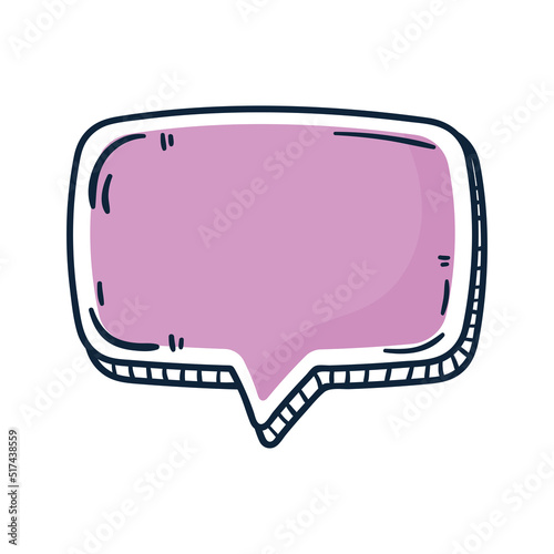 puple speech bubble