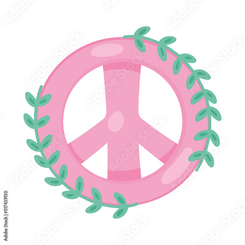 peace symbol with branches