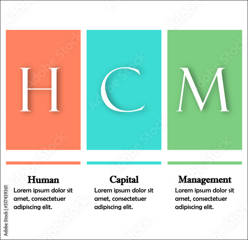 Human Capital Management Acronym in an Infographic template
