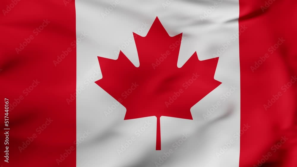3D animation Flag Waving in slow motion Fill Frame - Canada 3D animation Flag Waving in slow motion Fill Frame - Canada