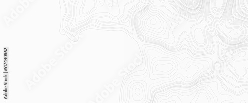 White wave paper curved reliefs abstract background, Abstract topographic contours map on concept of a conditional geography scheme and the terrain path. Dark on black, vector illustration.