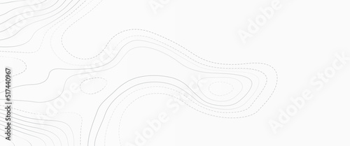 White wave paper curved reliefs abstract background, Abstract topographic contours map on concept of a conditional geography scheme and the terrain path. Dark on black, vector illustration.