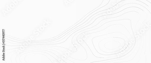 White wave paper curved reliefs abstract background, Abstract topographic contours map on concept of a conditional geography scheme and the terrain path. Dark on black, vector illustration.