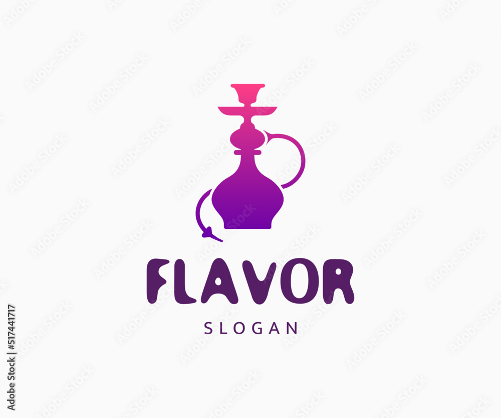 Hookah Logo Design Template, Shisha Bar Logo Design Vector. Hookah Logo Design Template, Shisha Bar Logo Design Vector.