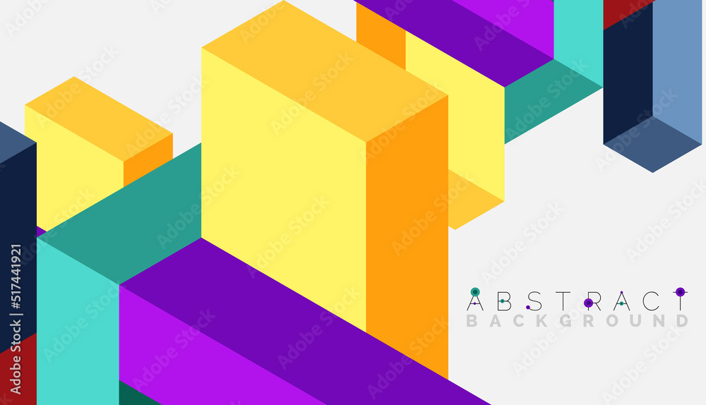Abstract background. 3d cubes, cubic elements and blocks. Techno or business concept for wallpaper, banner, background, landing page Abstract background. 3d cubes, cubic elements and blocks. Techno or business concept for wallpaper, banner, background, landing page