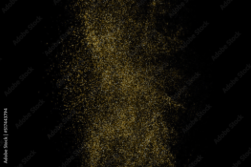 Obraz premium Golden Explosion Of Confetti. Gold Glitter Halftone Dotted Backdrop. Abstract Retro Pattern. Pop Art Style Background. Digitally Generated Image. Vector Illustration, Eps 10. 