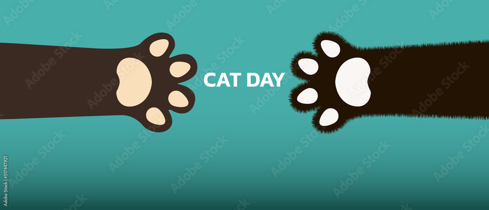 World Cat Day concept.International Cat Day. Holiday concept. Template for background, Web banner, card, poster World Cat Day concept.International Cat Day. Holiday concept. Template for background, Web banner, card, poster