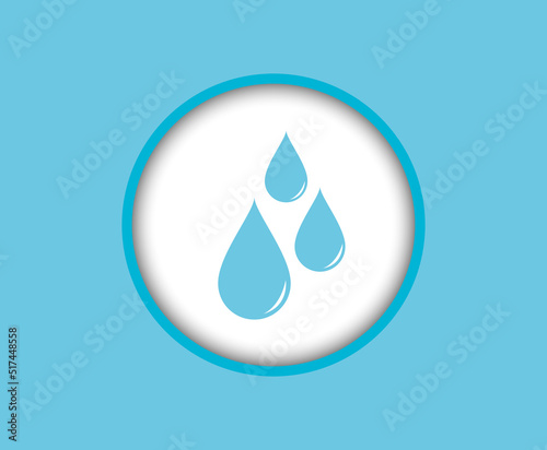 Icon of a falling drop in the form of water