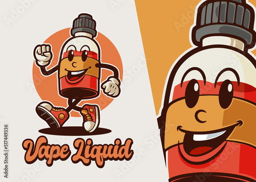 Vape E-Liquid Vintage Mascot Logo Template