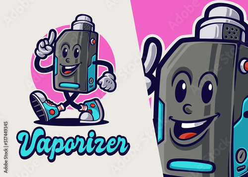Vape Vintage Mascot Logo Template
