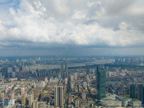 Hubei Wuhan Summer Urban Skyline Aerial photography scenery © Hao