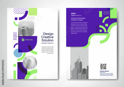 Template vector design for Brochure, AnnualReport, Magazine, Poster, Corporate Presentation, Portfolio, Flyer, infographic, layout modern with color size A4, Front and back, Easy to use.