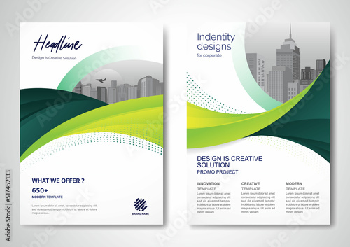 Template vector design for Brochure, AnnualReport, Magazine, Poster, Corporate Presentation, Portfolio, Flyer, infographic, layout modern with color size A4, Front and back, Easy to use.