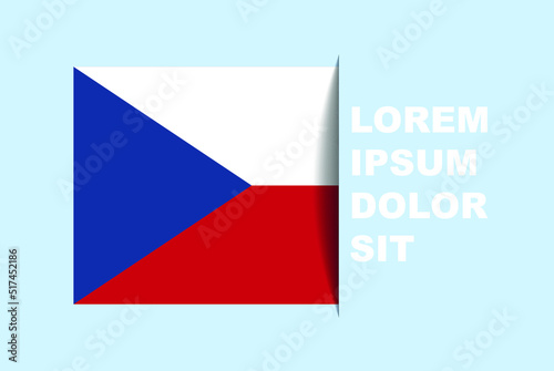 Half Czech Republic flag vector with copy space, country flag with shadow style, horizontal slide effect, Czech Republic icon design asset, text area, simple flat design Free Download Half Czech Republic flag vector with copy space, country flag with shadow style, horizontal slide effect, Czech Republic icon design asset, text area, simple flat design - GFXLoad