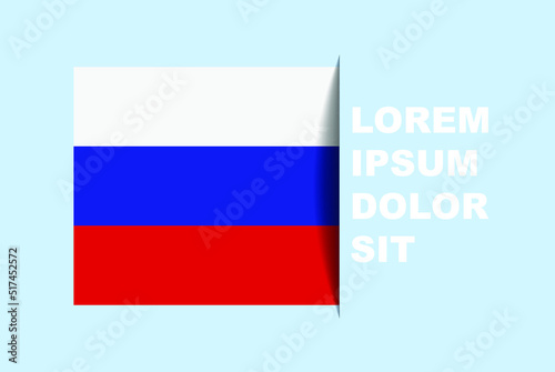 Half Russia flag vector with copy space, country flag with shadow style, horizontal slide effect, Russia icon design asset, text area, simple flat design Free Download Half Russia flag vector with copy space, country flag with shadow style, horizontal slide effect, Russia icon design asset, text area, simple flat design - GFXLoad