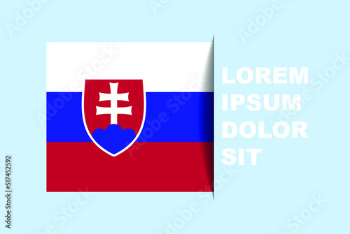 Half Slovakia flag vector with copy space, country flag with shadow style, horizontal slide effect, Slovakia icon design asset, text area, simple flat design Free Download Half Slovakia flag vector with copy space, country flag with shadow style, horizontal slide effect, Slovakia icon design asset, text area, simple flat design - GFXLoad