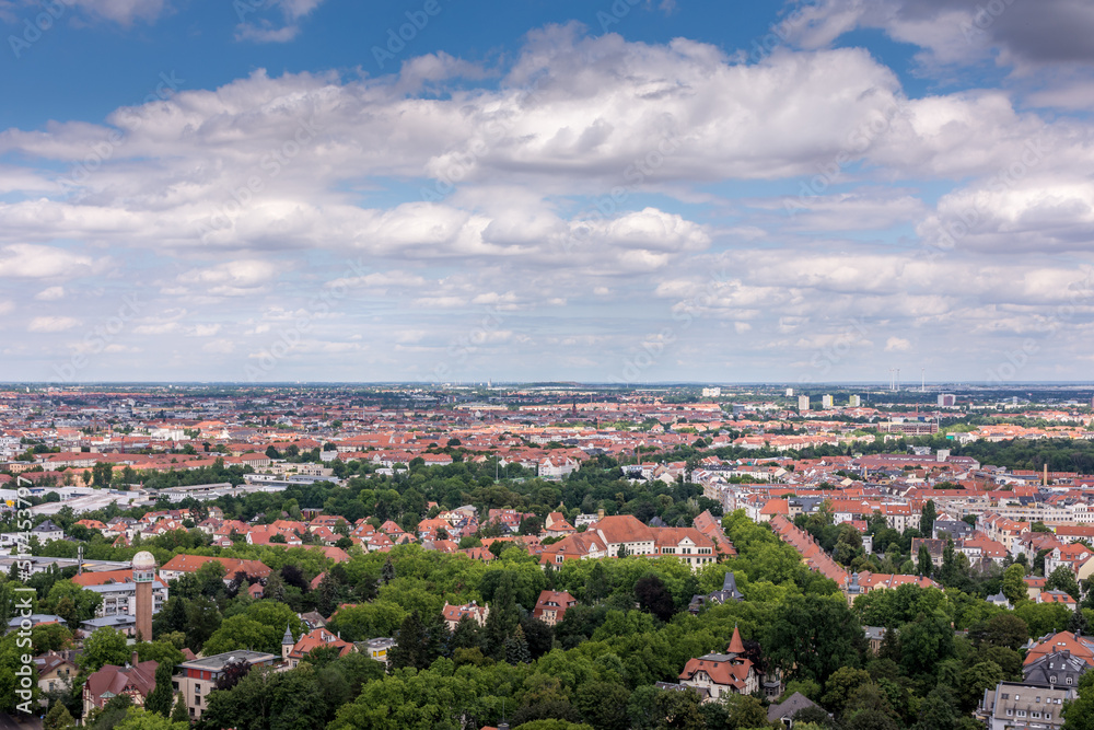 the city of leipzig in saxony germany